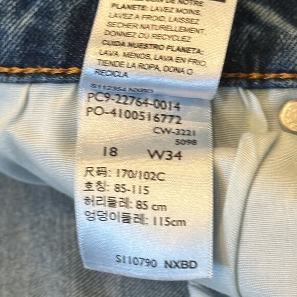 Denizen from Levi's Women's High Rise Jean Shorts Medium Wash Size 18 - Picture 9 of 9